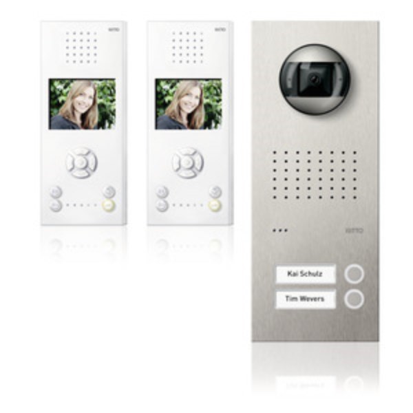 1St. Ritto RGE1819625 Acero pur Video-Set Freisprechstelle 2 WE, edelstahl/weiß 1St. Ritto RGE1819625 Acero pur Video-Set Freisprechstelle 2 WE, edelstahl/weiß