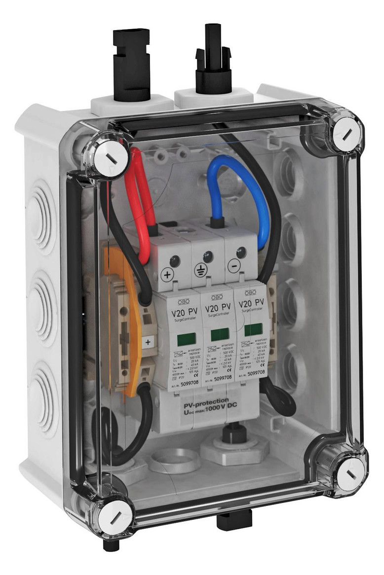 1St. OBO PVG-C1000S100 PV-Systemlösung im Gehäuse 1x1 PV-String auf 1 5088554