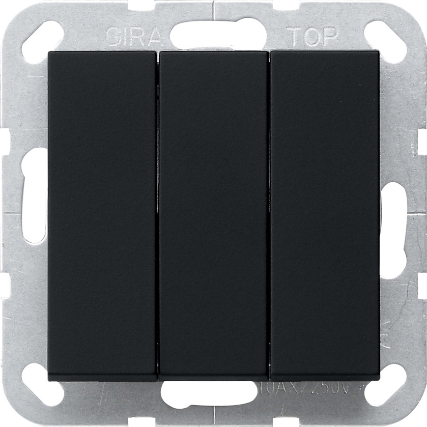 1St. Gira 2844005 Wipptaster BS 3f Schließer System 55 Schwarz m