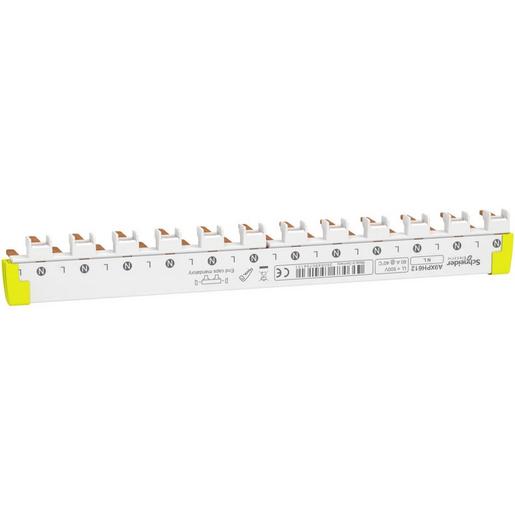 1St. Schneider Electric A9XPH612 Phasenschiene für FI/LS, ablängbar, 1P+N, 12 Module für 6 FI/LS, 80A