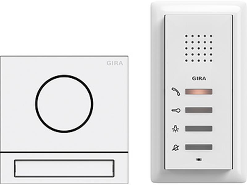 1St. Gira 2406902 EFH-Paket Audio System 106 Verkehrsweiß(lack.)