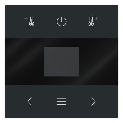 1St. Busch-Jaeger 1794 MDRT-45M Zentralscheibe für Raumtemperaturregler mit Display Bluetooth Busch-art linear® schwarz matt 2CKA006430A0427