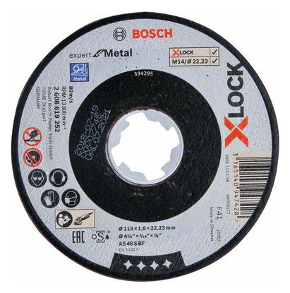 25St. Bosch 2608619252 X-LOCK Trennscheibe X-LOCK 115x1,6mm EfM gerade