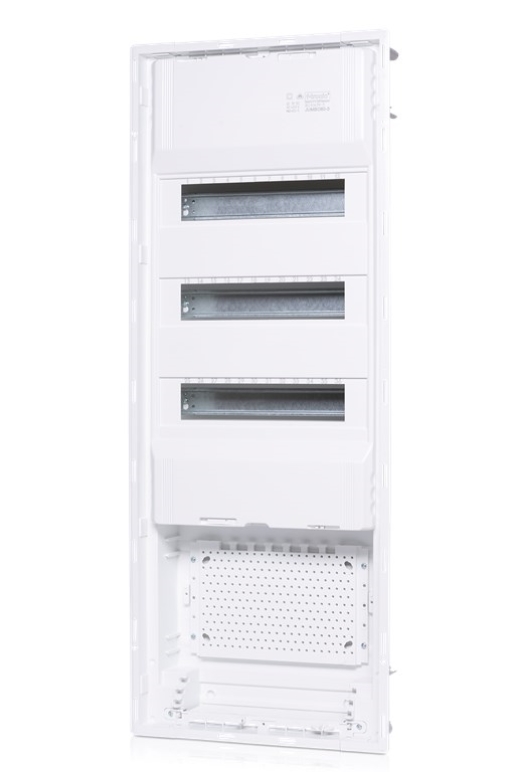 1St. F-Tronic JUMBO60-3 HW/UP Kleinverteiler Twin, Jumbo60-3, 3-reihig, 36+6 Mod., inkl. Montageplatte 7250068