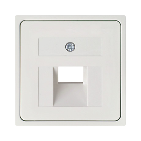 1St. Elso 366404 Zentralplatte für 1xRJ45 ohne Schriftfeld JOY reinweiß
