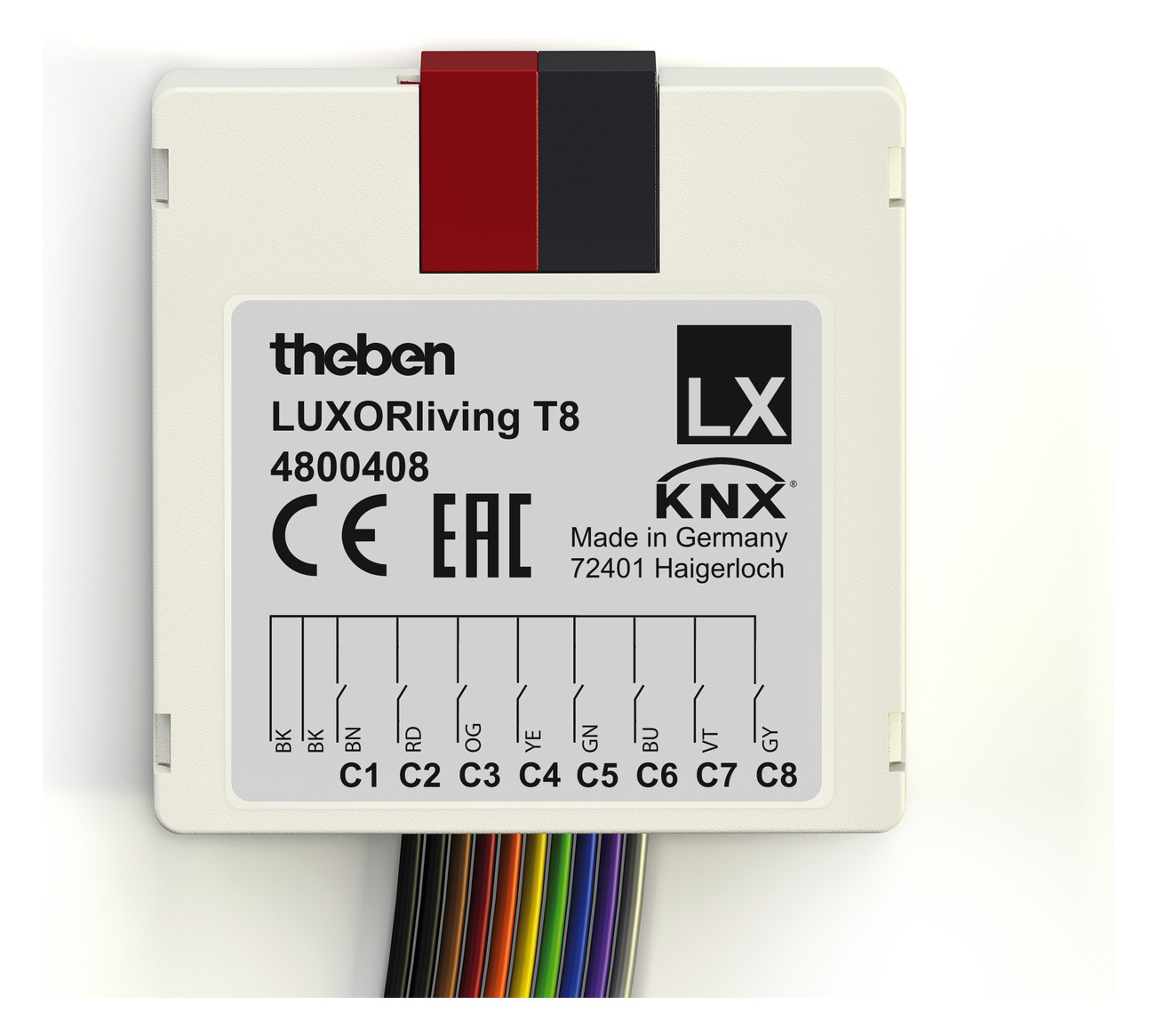 1St. Theben Tasterschnittstelle LUXORLIVING-T8 8xBinäreingang f.konv.Schalter/Taster