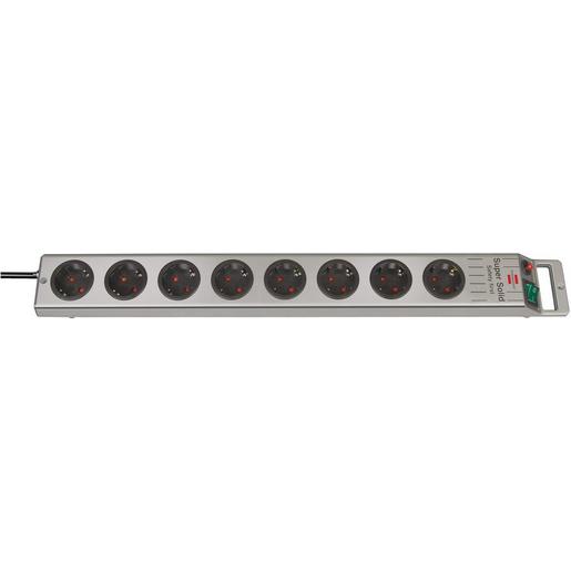 1St. Brennenstuhl 1153340118 Super-Solid Line Steckdosenleiste 8-fach silber 2,5m H05VV-F 3G1,5
