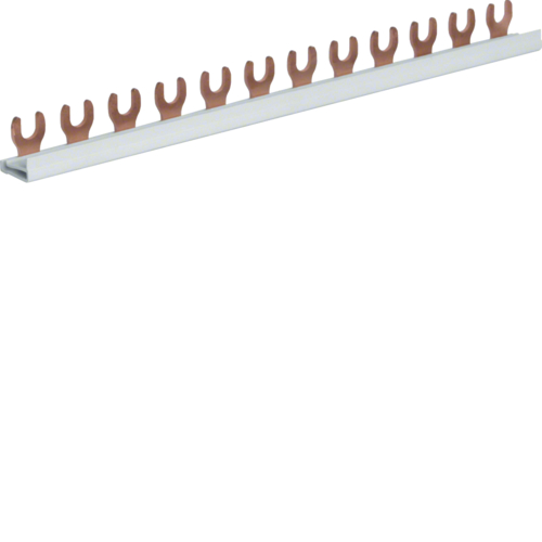 Hager KDN163A Phasenschiene 1 polig mit Gabelanschluss 10mm² 63A 12 Module