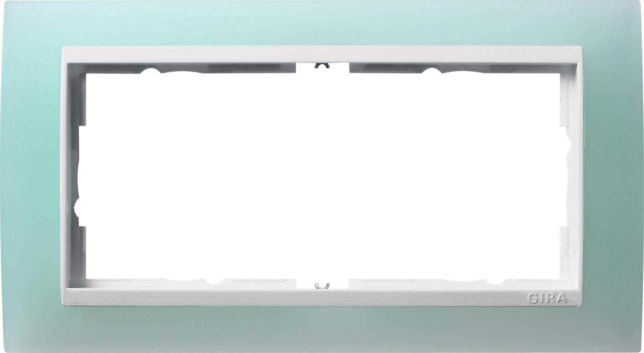 1St. Gira 1002395 Rahmen 2fach o.M. Zwischenr. RW Event Opak Mint