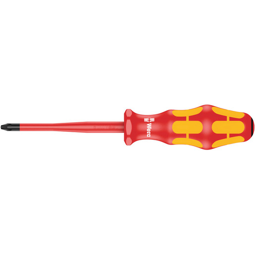 5St. Wera 05006461001 VDE Schraubendreher mit reduziertem Klingendurchmesser 165iS Pozidriv® PZ 2 x 100 mm