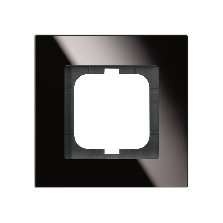 1St. Busch-Jaeger 1721-825 1-fach Rahmen carat Glas schwarz...