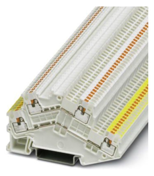 100St. Phoenix PTTBS 1,5/S WH/U-YE/ Doppelstockklemme,Inhalt:50Stück