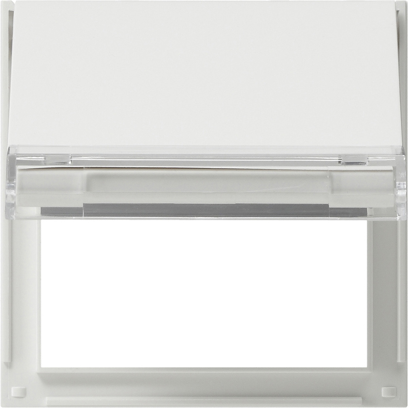 1St. Gira 068066 Adapterrahmen Klappdeckel + mit Beschriftungsfeld TX_44 (WG UP) Reinweiß