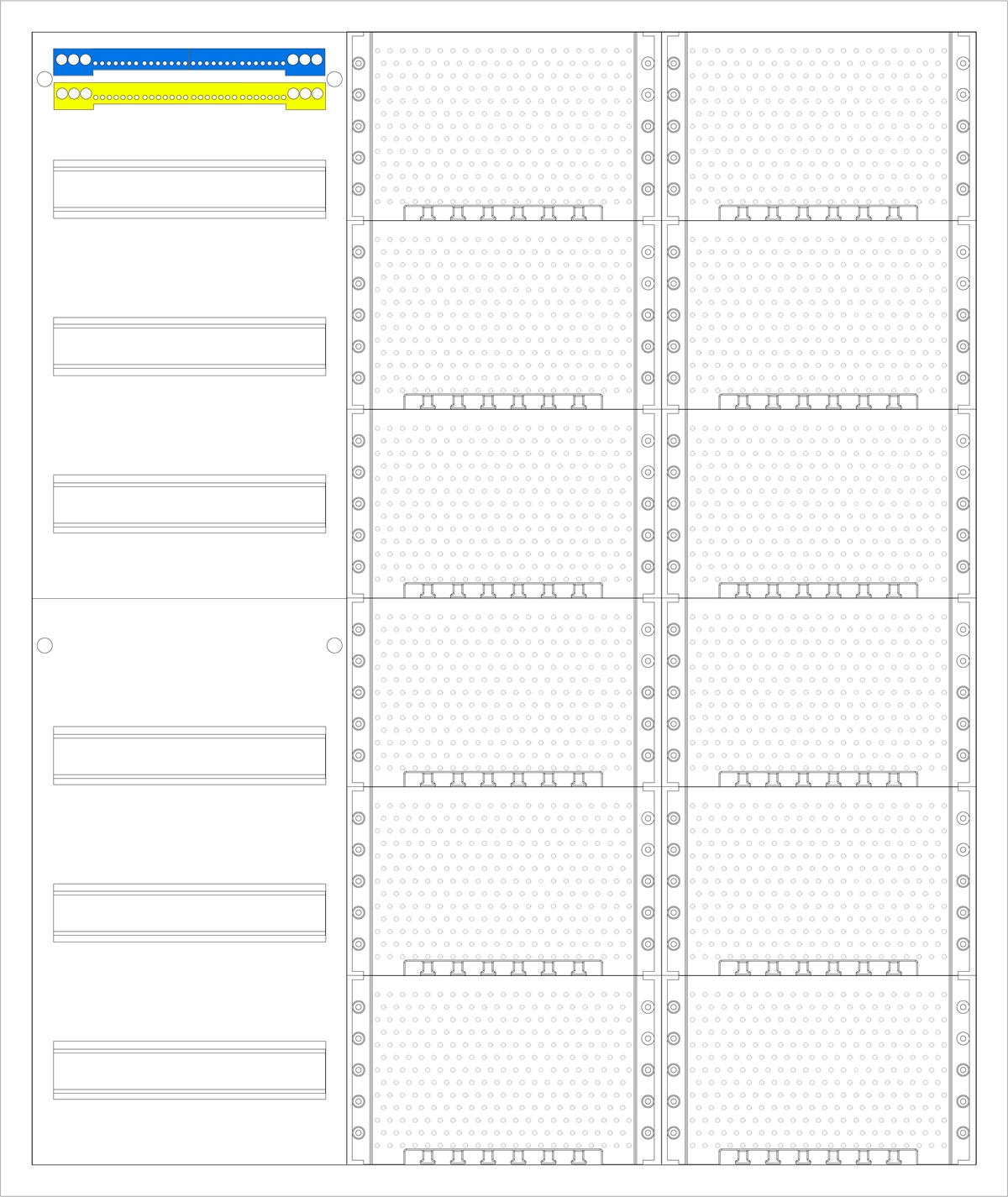 1St. F-Tronic FV3-6-M2 AP Medienverteiler FV3-6-M2, 3-feldrig, 6r, mit MVAP1 7110182