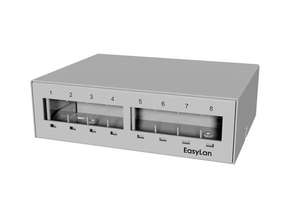 1St. Easylan CKVPL0081E preLink/fixLink Aufbau-Consolidation Point Panel 8x Keystone RAL7035