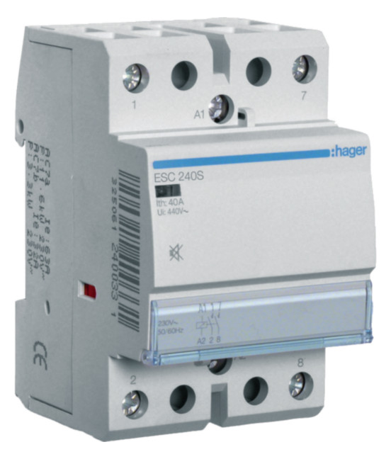 1St. Hager ESC240S Installationsschütz brumm 40A 2S 230V