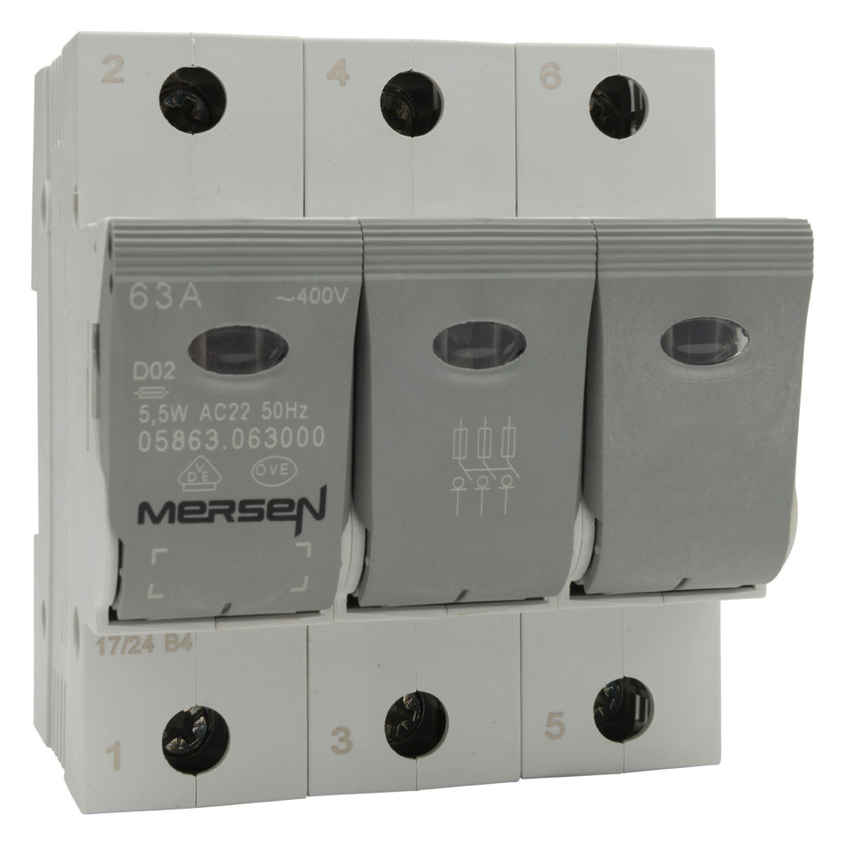 1St. Mersen 05863.063000, Lasttrennschalter LINOCUR Gr.D02 AC230/400V 63A 3-polig B1012622