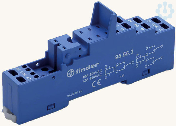 1St. Finder 95553 Fassung mit Zugfederklemmen, für Relais 40.52, 40.61 oder 40.62 95.55.3