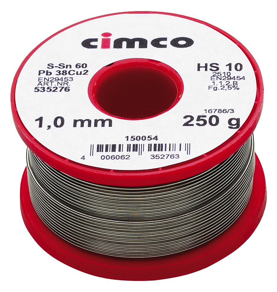 1St. Cimco 150064 Elektroniklot 1,5mm 250g, DIN EN 29453