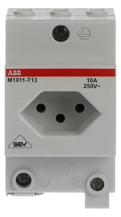 1St. ABB M1011-T13 Modulare Steckdose schweizer Standard T13 10 A grau 2CSM220685R0721