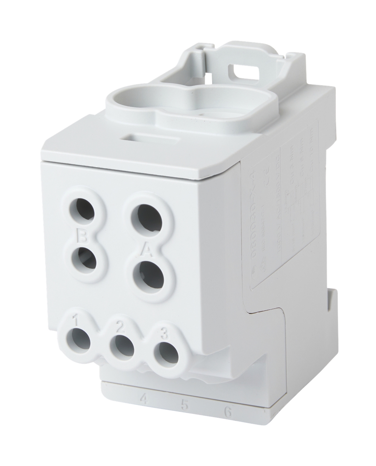 3St. F-Tronic UVB200ALUgr Unterverteilungsblock 200A, 1polig,grau,CU/AL, UVB200ALUgr, 1x70mm²+1x35mm²+6x16mm² 7730045