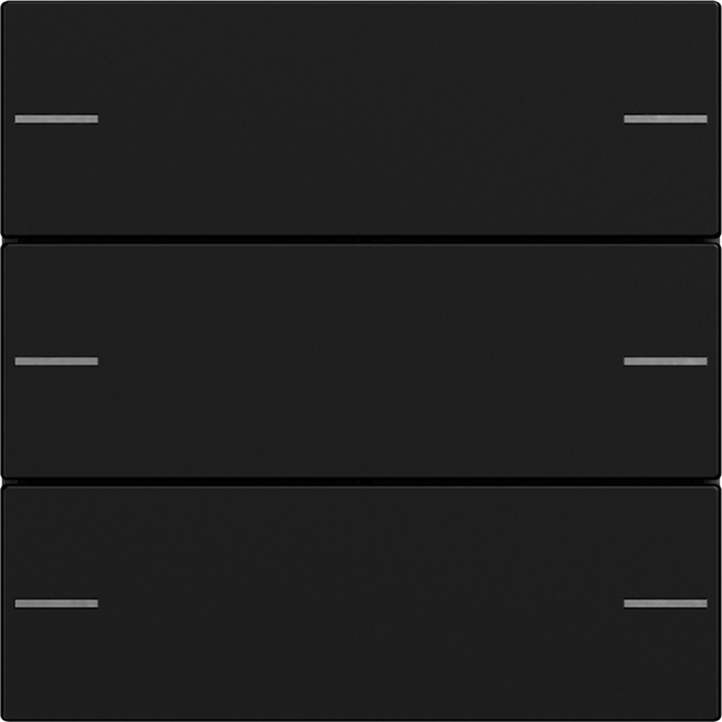 1St. Gira 5753005 Wippenset 3fach für Tastsensor 4, Schwarz matt
