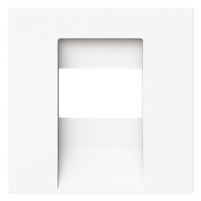 1St. Busch-Jaeger 1766-44M Zentralscheibe Telekommunikation 1-fach studioweiß matt - Busch-art linear® studioweiß matt 2CKA001710A4163