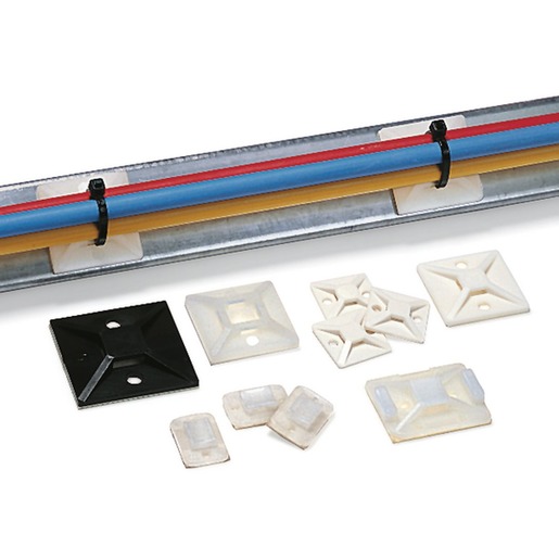 100St. Hellermann Tyton MB5A-PA66-WH-C1 Klebesockel MB5A Natur 151-28529