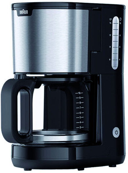 1St. Braun KF 1500 BK Kaffeeautomat PurShine 10 Tassen Glaskanne sw