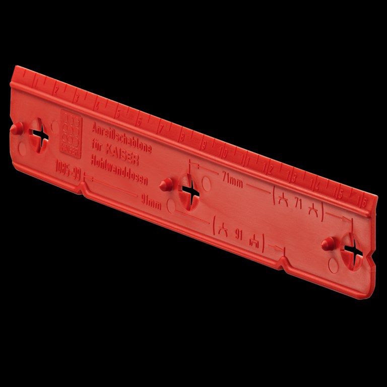 1St. Kaiser 1085-99 Hohlwanddosen-Schablone 108599