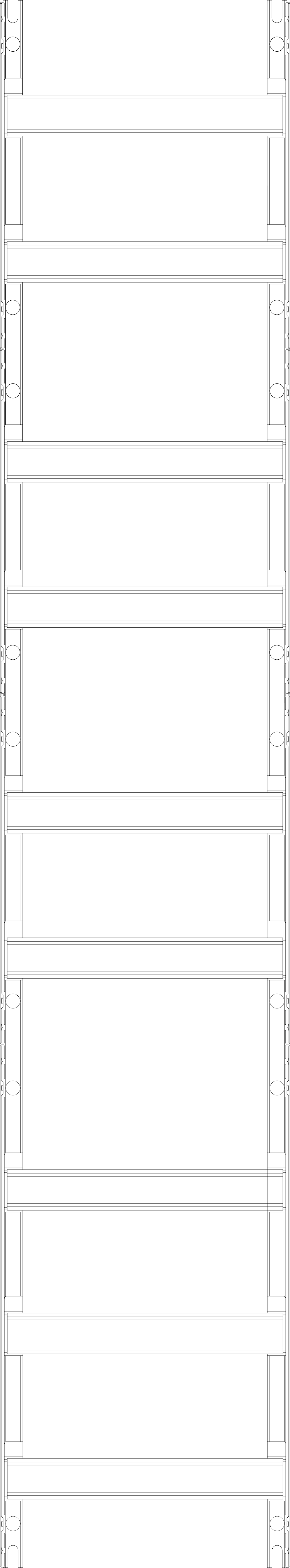 1St. F-Tronic VG9 Verteilerfeld VG9, 1-feldrig, H=1350mm, 9-reihig, OA geschl. 7143620