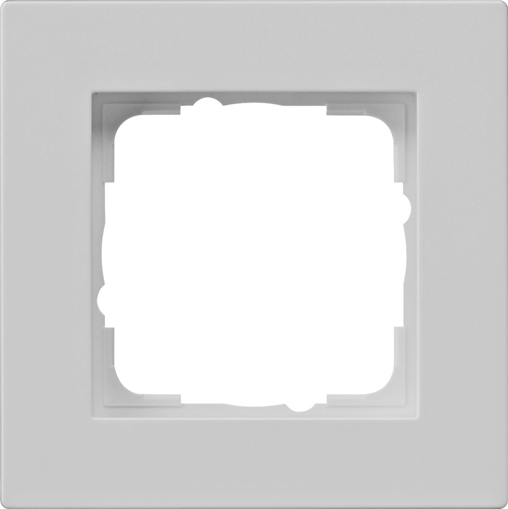 1St. Gira 0211375 Abdeckrahmen 1f flach Gira E2 Grau m