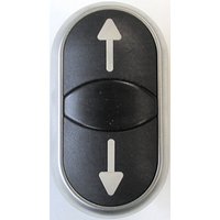 1St. Eaton M22-DDL-S-X7/X7 216710 Doppeldrucktaste, + Leuchtmelder, schwarz/weiß/schwarz, Symbol Pfeil