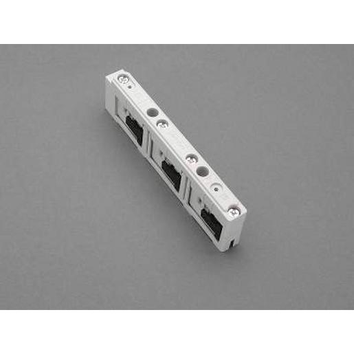 1St. Wöhner 01508 UL-Sammelschienenträger 3-polig, mit innenliegenden Anschraublöchern