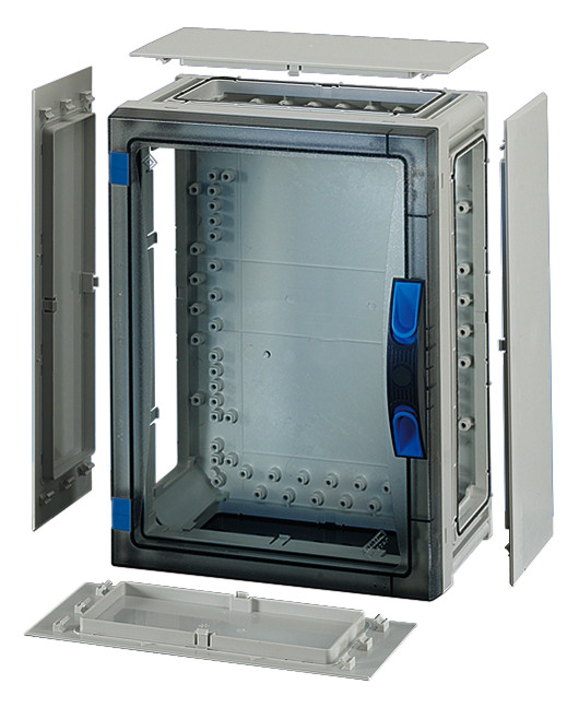 1St. Hensel FP 0241 ENYSTAR-Leergehäuse, Einbaumaße 216x306x136mm, transparenter Tür 68000304 FP0241