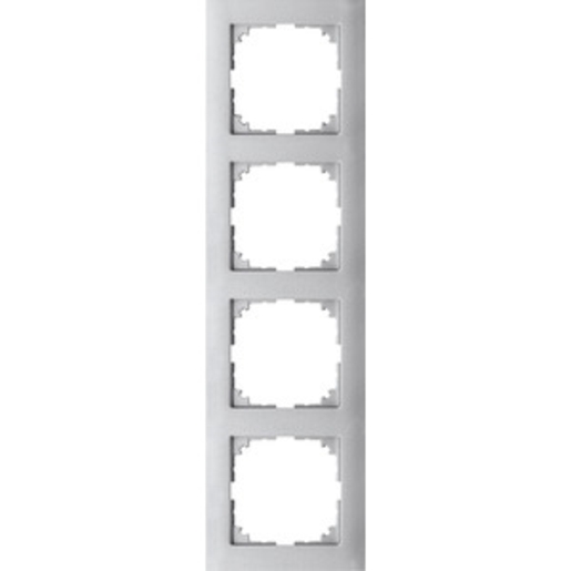 1St. Merten MEG4040-3660 M-Pure-Rahmen, 4fach, aluminium, M-Pure