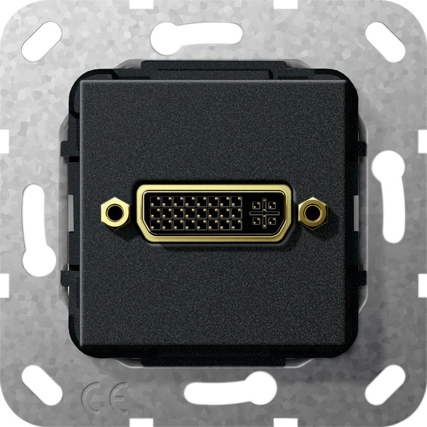 1St. Gira 564410 DVI (24+5) Kpl. Einsatz Schwarz m