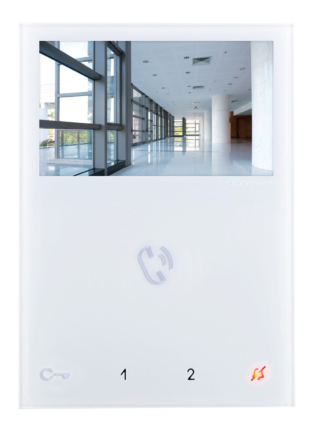 1St. Comelit 6721W Innenstation Video, Mini HF, weiss, SB2