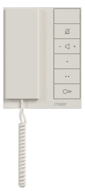 1St. Hager RTQ640X Innenstation audio Handhoerer weiss