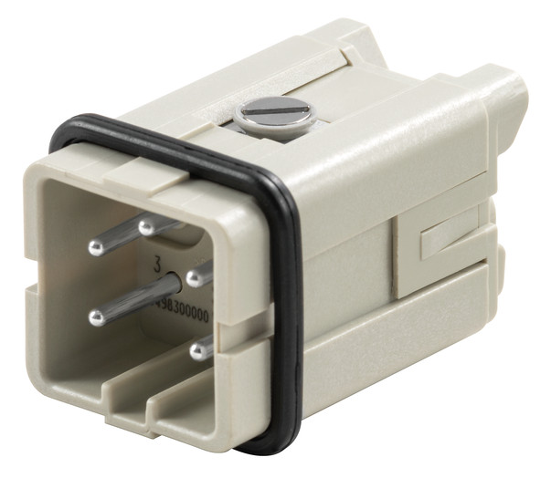 1St. Weidmüller 1498300000 Kontakteinsatz, Stift, 400V, 16A, Polzahl: 4, Schraubanschluss, Baugröße: 1 HDC HA 4 MS 1St. Weidmüller 1498300000 Kontakteinsatz, Stift, 400V, 16A, Polzahl: 4, Schraubanschluss, Baugröße: 1 HDC HA 4 MS