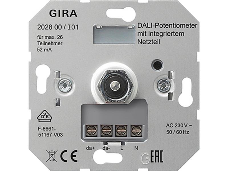 1St. Gira 202800 DALI-Potentiometer Netzteil 202800 Einsatz