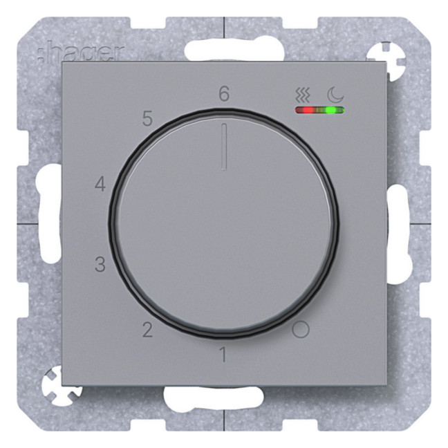 1St. Hager WAN5011TA Temperaturregler 230V/15W Heizen/Kühlen A.x/C.x titan