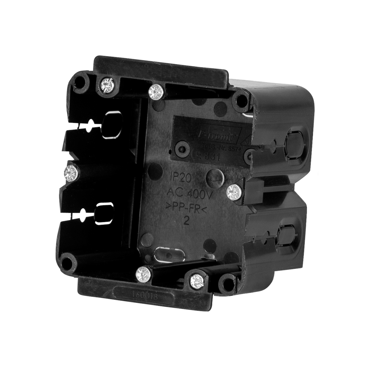 20St. F-Tronic E831 Kabelkanaldose E831, 1-fach, f. hängende Befest., 68x68x47mm 7370037