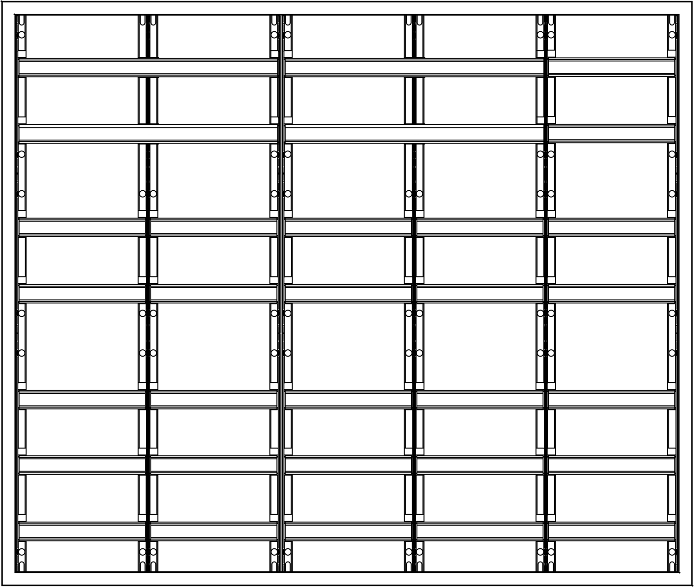 1St. F-Tronic VS5-7-RK Verteilerschrank VS5-7-RK, 5-feldrig, 7r, Reihenklemmen, 1100x1300x210mm 7110722