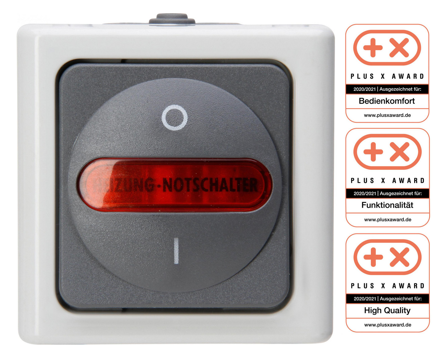 1St. KOPP APWG Aus 28 5623.5600.9 Heizung-Notschalter Blue Electric grau