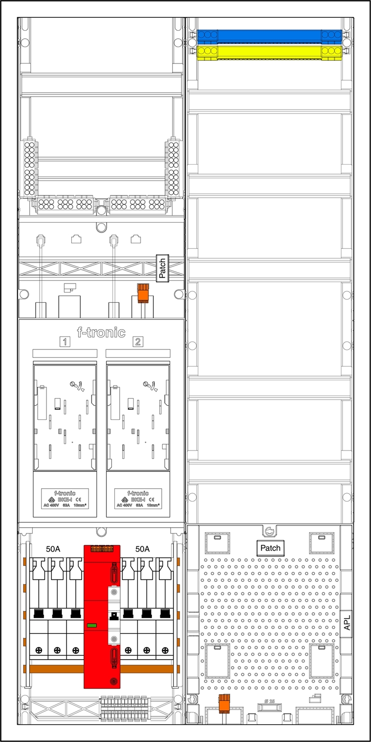 1St. F-Tronic EHZ722APZ50ÜSB6 EHZ722APZ50ÜSB6, 2 ZP, 1 VAPZ inkl. APL, SLS 50A, ÜSSB6 mit SV, 2 PPV, 1 PL150 7195264