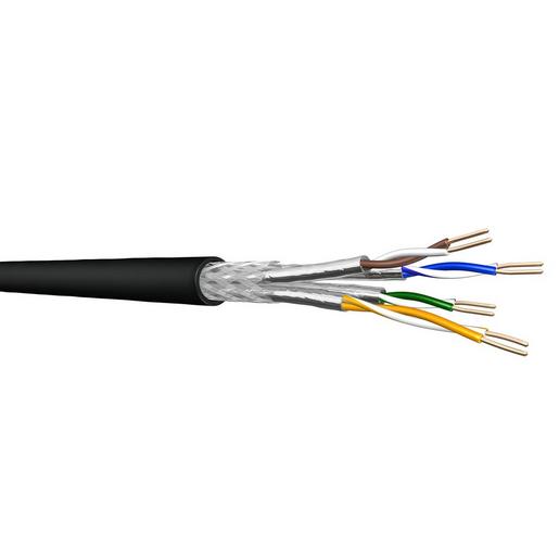 1m Draka 60039922 Kat.7 S/FTP, AWG22, 4P, PE, Fca, schwarz10Gbit S/FTP 4P PE Aussenkabel
