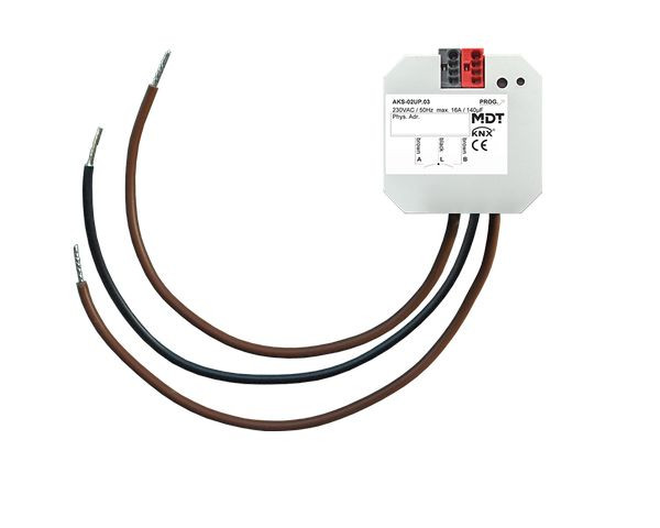 1St. MDT Schaltaktor 2-fach, UP, AKS-02UP.03 230 V AC, C-Last, Standard, 140 F