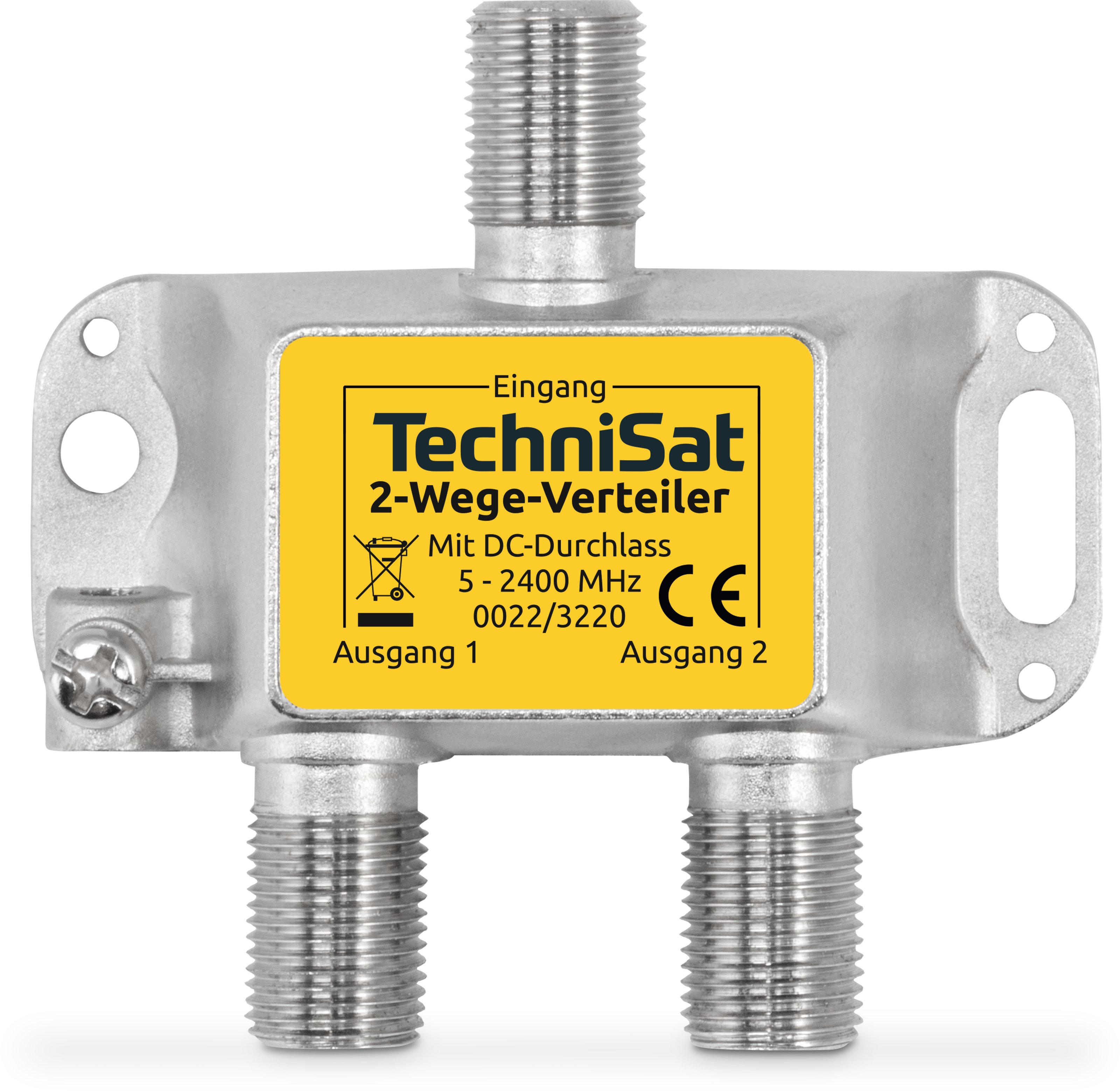1St. Technisat 0022/3220 2-Wege Verteiler 2xDC-Durchl.ohne Dioden