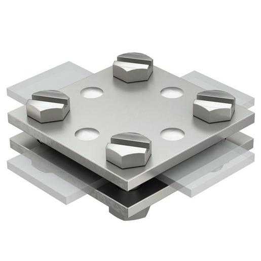 1St. OBO Bettermann 256 A-DIN 30 VA Kreuzverbinder ohne Zwischenplatte 30mm